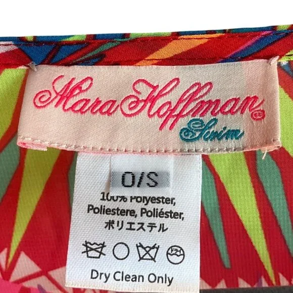 Mara Hoffman Beach Party Kaftan Swim Cover Maxi Dress Sheer Flowy - Picture 5 of 11